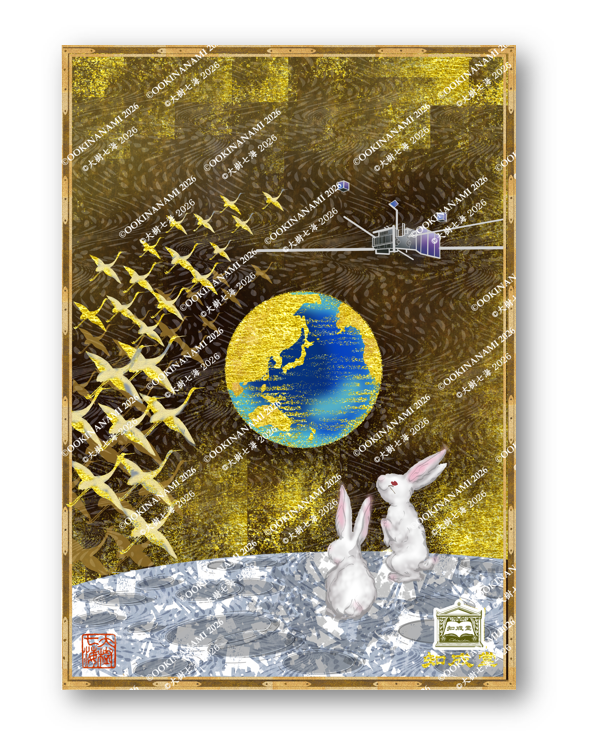 『知財界人物列伝』第1巻 裏表紙装丁画 大樹七海 作/Back Cover Illustration for “LIVES OF IP LEGENDS”/”Chizaikai Jinbutsu Retsuden,” Volume 1 Artwork by OokiNanami